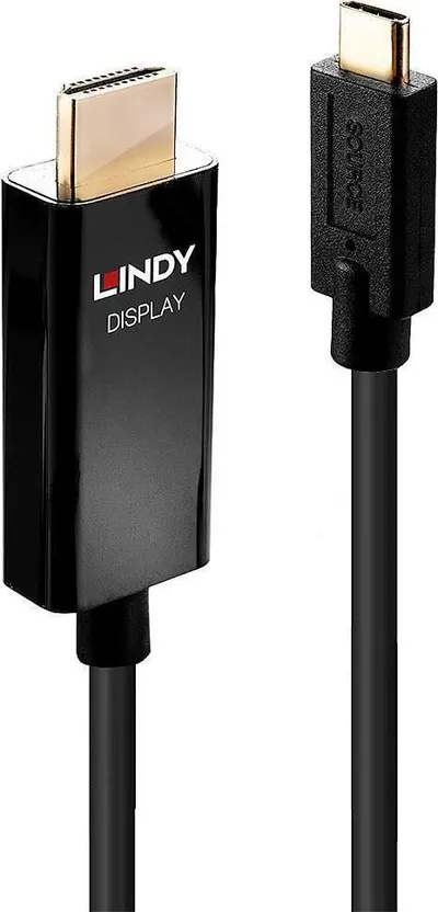 Kabllo adapter USB Type C në HDMI, 4K 60Hz, HDR, 1m, e zezë - 1