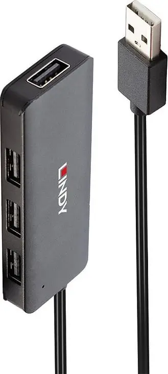 USB hub Lindy 2.0, 4 porta, i zi