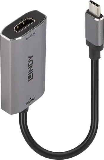 Adapter USB C në HDMI Lindy 43327, 4K, i bardhë