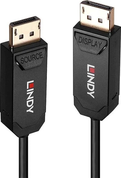 Kabllo DisplayPort Lindy 38520, 10m, e zezë - 1