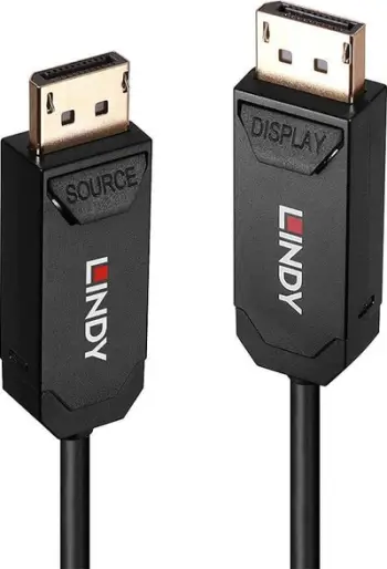 Kabllo DisplayPort Lindy 38520, 10m, e zezë