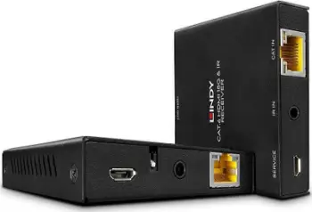 Extender HDMI Lindy 50m Cat.6, 4K60 HDR, PoC dhe Loop Out, i zi