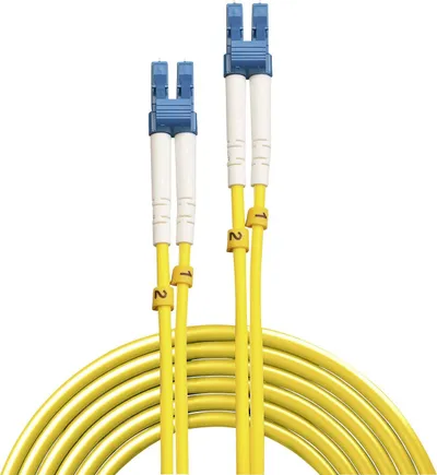 Kabllo optike Lindy LC-LC, 5m, e verdhë - 1