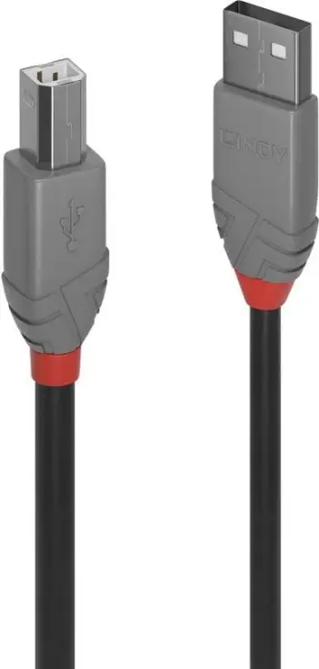 Kabllo USB Lindy A në B, 3 m, USB 2.0, e zezë