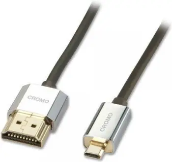Kabllo Lindy HDMI Micro-HDMI, 1 m, e argjendtë (41681)
