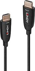Kabllo HDMI Lindy Fiber Optic Hybrid, 15m, HDMI 2.1, e zezë