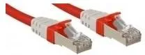 Kabllo patchcord Lindy SSTP, Cat6A, 2m, e kuqe - 1