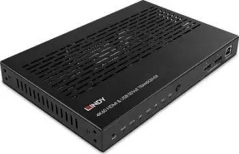 Adapter HDMI dhe USB Lindy Extender Cat6, 4K, 100m, i zi