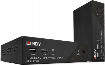 Adapter HDMI USB RS232 Lindy Extender Cat6, deri 100m - 1