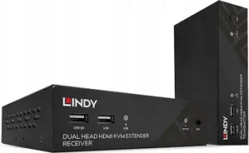 Adapter HDMI USB RS232 Lindy Extender Cat6, deri 100m