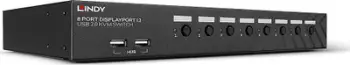 Switch KVM Lindy 39540, 8 porta, DisplayPort 4K, i zi