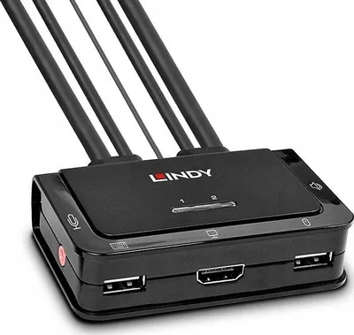 Switch KVM Lindy 2 porta, USB HDMI, 4K, i zi - 1