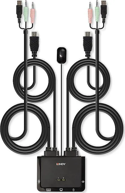 Switch KVM Lindy 2 porta, USB HDMI, 4K, i zi - 3