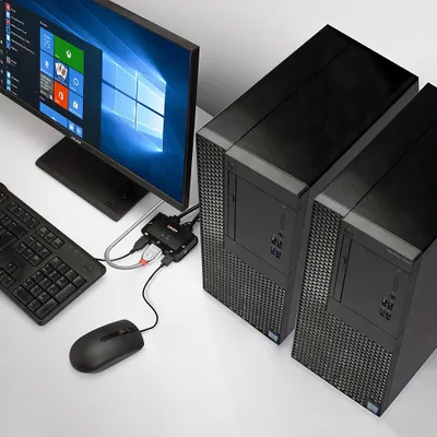 Switch KVM Lindy 2 porta, USB HDMI, 4K, i zi - 5