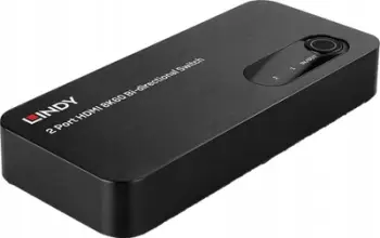 Përshtatës HDMI Lindy 2 porta, 8K 60Hz, bidirectional, i zi