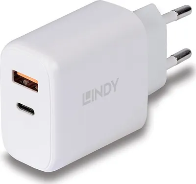 Karikues muri Lindy 73424, 30W, USB dhe USB Type C, i bardhë - 1