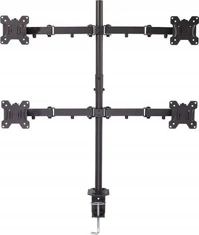 Mbajtëse tavoline për monitorë Lindy 40659, për 4 monitorë 17" 28", çelik, e zezë - 3