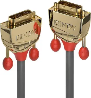 Kabllo Lindy DVI-D në DVI-D, 10m, e artë