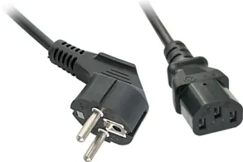 Kabllo rryme LINDY IEC-Netzkabel 0.7m, Schuko kënd, IEC320C13, e zezë