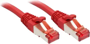 Kabllo rrjeti Lindy Cat6, S/FTP, 1 m, e kuqe