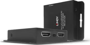 Sistem transmetimi HDMI Lindy I/O Extender 38208, 4K, deri 50m CAT6, i zi