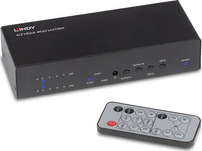 Matriks video switch Lindy 38084, 4x2, 4K, i zi - 1