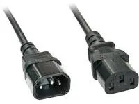 Kabllo zgjatës për rrymë LINDY IEC C14 në C13, 3 metra, e zezë - 1