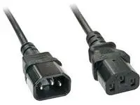 Kabllo zgjatës për rrymë LINDY IEC C14 në C13, 3 metra, e zezë