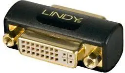 Adapter AV Lindy 41233, DVI-I në DVI-I, i zi