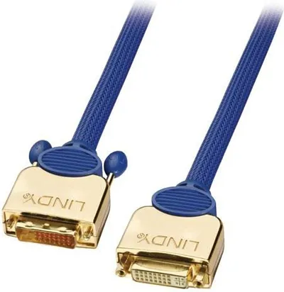 Kabllo Lindy DVI-D në DVI-D, 3 m, e e kaltër - 1