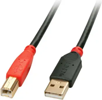 Kabllo Lindy, USB-A - USB-B, 15 m, e zezë
