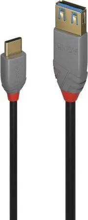 Kabllo Lindy USB-A - USB-C 36910, 0.5 m, e zezë - 1