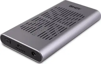 Kuti eksternale SSD Lindy 43382, M.2 PCIe 3.0, USB 3.2, argjendi