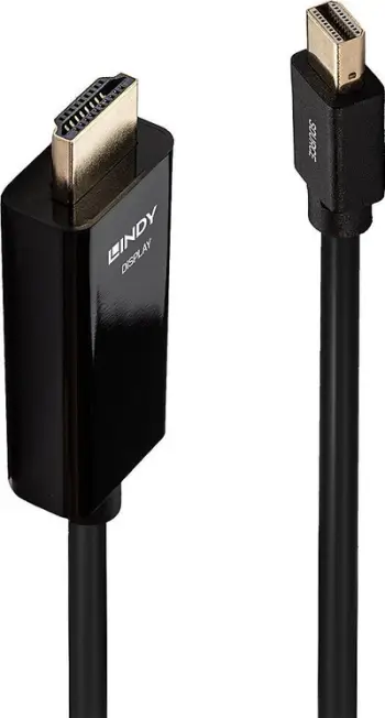 Kabllo Lindy DisplayPort Mini - HDMI (36927), 2m, e zezë