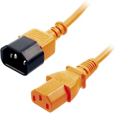 Kabllo Lindy C14 - C13, 1m, portokalli - 1