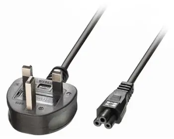 Kabllo rryme LINDY IEC-Netzkabel UK C5 2m, e zezë