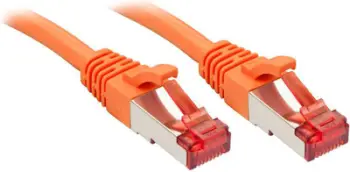 Kabllo patchcord Lindy RJ-45, Cat.6, S/FTP, 3m, e portokalltë