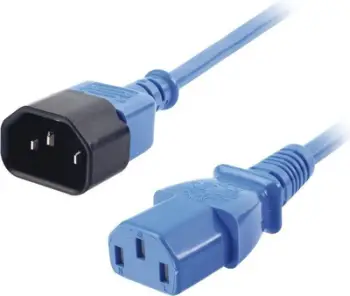 Kordon energjisë Lindy IEC, 1 m, i kaltër