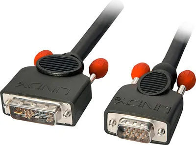 Kabllo Lindy DVI-A - D-Sub (VGA), 1m, e zezë - 1