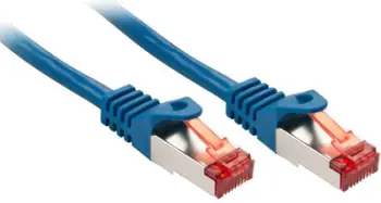 Kabllo rrjeti Lindy Patchcord, Cat.6, S/FTP, 0.3m, e kaltër