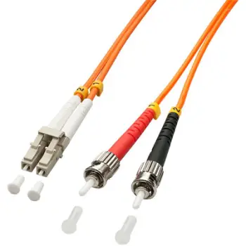 Kabllo me fije optike Lindy Patchcord LC/ST OM2, 2m, 50/125Ám, Multimode (46491)