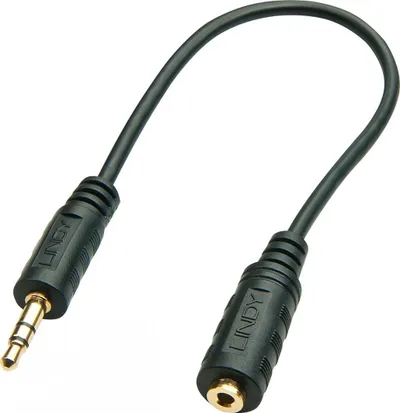 Kabllo audio Lindy, 0.2m, e zezë - 1