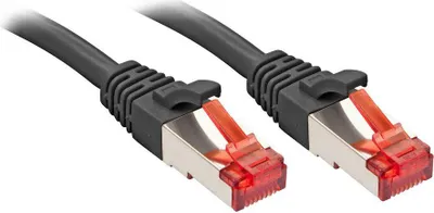 Kabllo Lindy RJ-45/RJ-45, kat.6, S/FTP, 7.5m, e zezë - 1