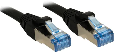 Kabllo rrjeti Lindy Patchcord, Cat6A, S/FTP, PIMF, LSOH, 1m, e zezë - 1