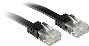 Kabllo rrjeti Lindy Flat Cat6, 5m, e zezë