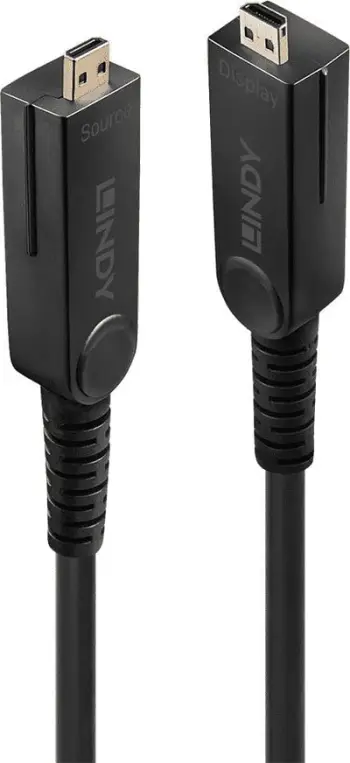 Kabllo optike hibride Lindy HDMI 2.0, 18G, 10m, i zi