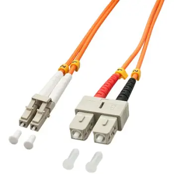 Kabllo patchcord Lindy me fibër optike, LC/SC, OM2, 50/125 μm, 1 m
