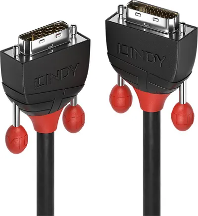Kabllo Lindy DVI-D në DVI-D, 5m, e zezë - 1