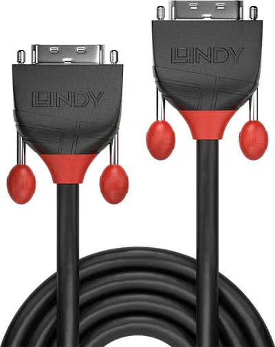 Kabllo Lindy DVI-D në DVI-D, 5m, e zezë - 2