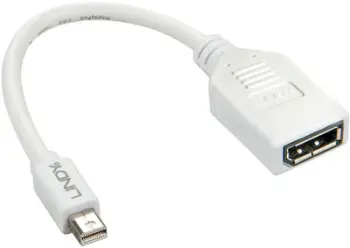 Përshtatës Lindy AV, DisplayPort Mini - DisplayPort, i bardhë